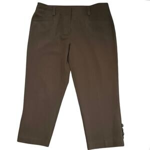 Dressbarn Brown Cropped Dress Pants Size 12